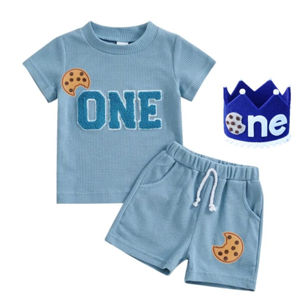 Cookies and Milk First Birthday Outfit Clothes Shirt Shorts Smart Cookie Clothes